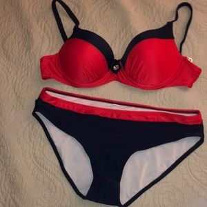Venus red and blue bikini